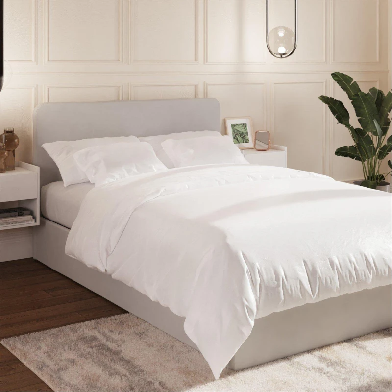 Image of Gfw Chiswick Side Lift Up Ottoman Bed With Mattress Options (Buy & Save!) - Bedframe + Premium Mattress Grey WT6OJ Unisex Double,King,Single,Small Dou