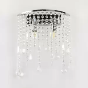 Image of Onli Laila Crystal Wall Lamp, Chrome