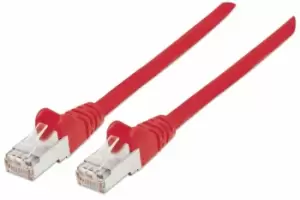 image of Intellinet Network Patch Cable, Cat7 Cable/Cat6A Plugs, 0.5m, Red,...