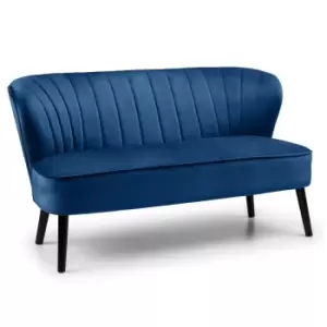 Julian Bowen Coco 2 Seater Sofa Blue Velvet