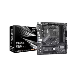 image of Asrock B450M Pro4 R2.0 AMD B450 Socket AM4 micro ATX