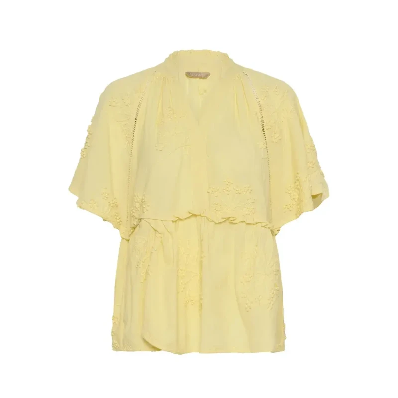Image of culture Short-sleeved womens blouse CULTURE Jalia Jaune Female L