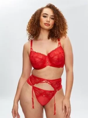 Image of Ann Summers Bras The Harmonious Fuller Bust Balcony Bra, Bright Red, Size 32F, Women