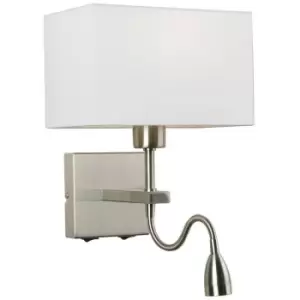 Italux Norte - Modern LED Bedside Lamp Nickel, Warm White 3000K 350lm