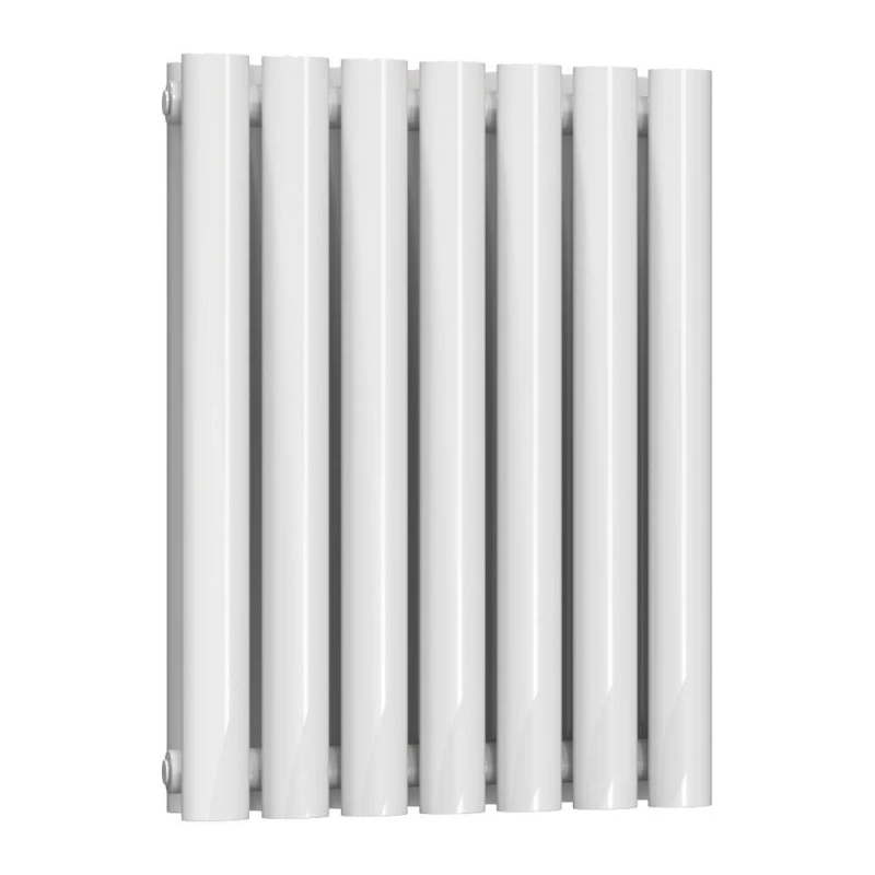 Image of Bathroom Kingdom Neva White Double Oval Horizontal Radiator 550x413 White Unisex