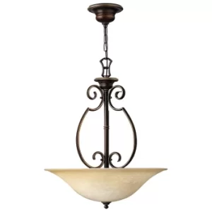 image of Hinkley Cello Bowl Ceiling Pendant Light 3x E27 Antique Bronze