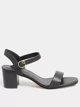 image of Long Tall Sally Casual Block Heel Sandal Black, Size 10, Women