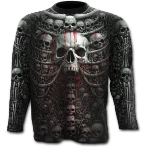 Image of Death RibAllover Mens Large Long Sleeve T-Shirt - Black