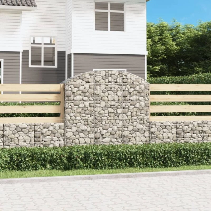 Image of VIDAXL Vidaxl - Arched Gabion Basket 150x50x140/160cm Galvanised Iron 8720845651206