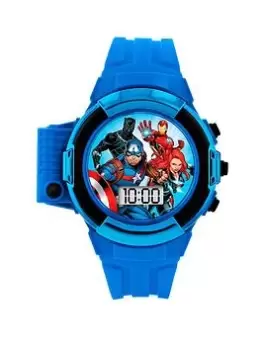 image of Disney Marvel Avengers Blue Flashlight Watch, Blue