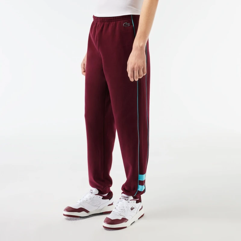 Image of Lacoste Mens Embroidered Closed Hem Fleece Joggers Zin/Cove male XS