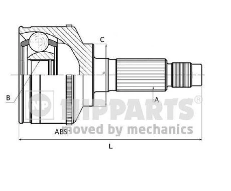 Image of HERTH+BUSS JAKOPARTS J2820907 CV Joint Wheel Side Joint Kit,drive shaft (5)
