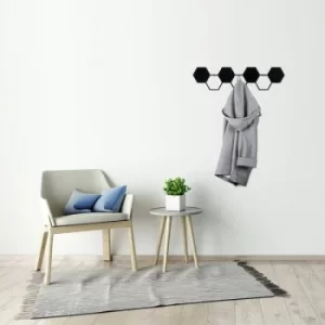 Image of Hexagon Black Metal Wall Hook