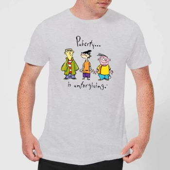Image of Ed, Edd n Eddy Puberty Is Unforgiving Mens T-Shirt - Grey - XS - Grey