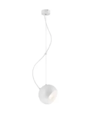 Image of Inez Dome Pendant Ceiling Lights White, 1x E27