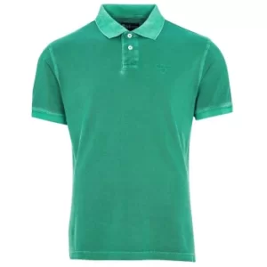 Image of Barbour Mens Washed Sports Polo Turf Medium