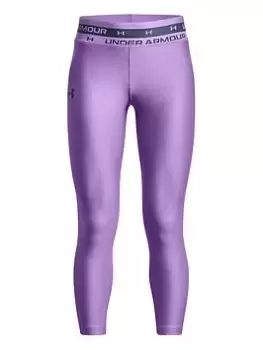 image of Under Armour Girls Heat Gear Cropped Leggings - Lilac