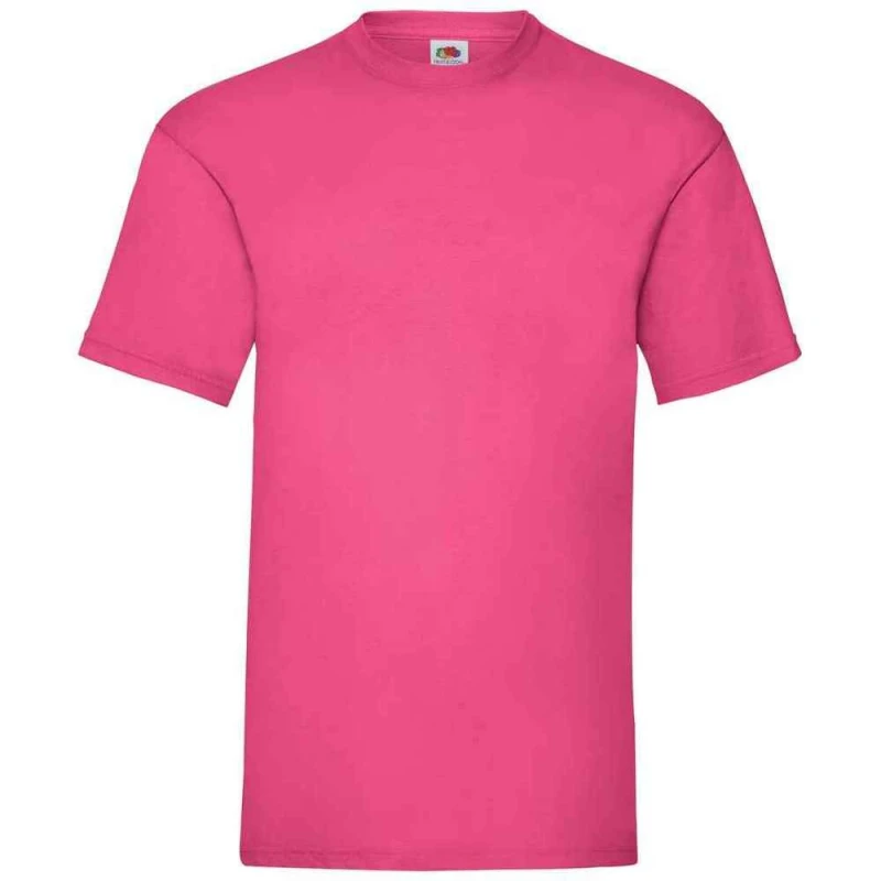 Image of Fruit Of The Loom Fruit of the Loom Men Valueweight T-Shirt in Fuchsia Size: Medium Fuchsia M Male 5063527511225