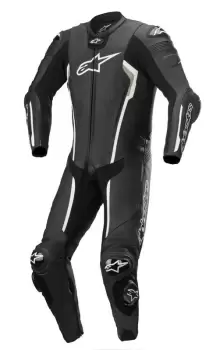 Image of Alpinestars Missile V2 Leather Suit 1 PC Black White 50