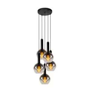 image of Marius Modern Cluster Pendant Light - Ø55cm - 5xE27 - Black