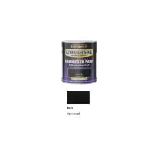 image of Rust-Oleum Universal All Surface Brush on Hammered Paint - Black - 750ml - Black