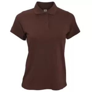 image of B&C Safran Pure Ladies Short Sleeve Polo Shirt (XS) (Brown)