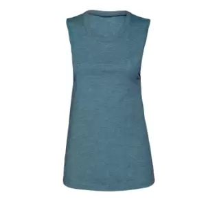 image of Bella + Canvas Womens/Ladies Muscle Jersey Tank Top (L) (Deep Teal Heather)