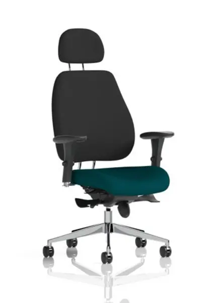 Image of Dynamic Office Solutions Napa Broad Arm 85cm Wide Armchair in Cristina Marrone Ultima Faux Leather with Socket NSS05660