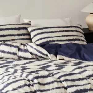 Image of Himeya Blackwork Kingsize Duvet Cover, Indigo