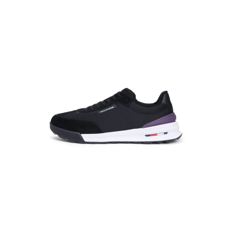 Image of TOMMY HILFIGER Mens Retro Runners Runners 7 (41) Black 11631203270