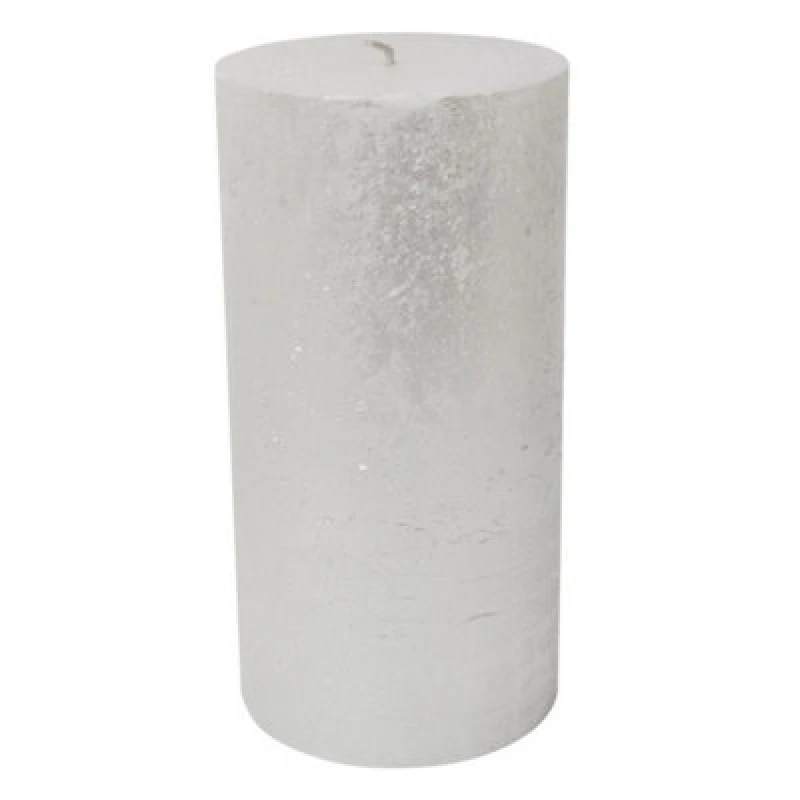 Image of Buttercup Farm Libra Rustica Pillar Candle - Paraffin - L10 X W10 X H20 Cm - Pearl/white