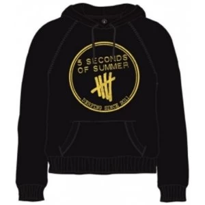 image of 5 Seconds of Summer Derping Stamp Hoodie Black Large