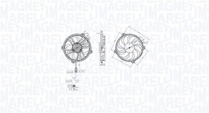 Image of MAGNETI MARELLI Fan, radiator MAGNETI MARELLI 069422855010