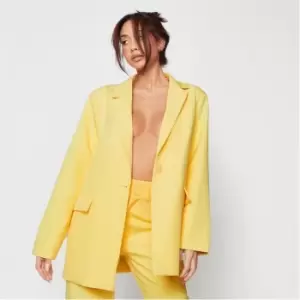 image of Missguided Tailored Oversized Blazer - Yellow