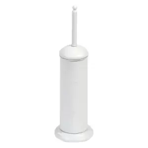 Showerdrape Hex Embossed Steel Toilet Brush - White