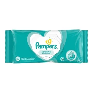 image of Pampers Sensitive Fragrance Free 52 Baby Wipes