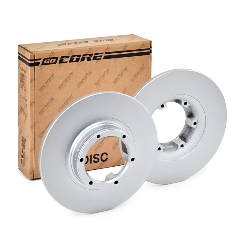 Image of goCORE GCH20681 Brake disc Front Axle, Solid, Cast Iron, Coated, without bolts/screws Cast Iron Brake Disc (82)