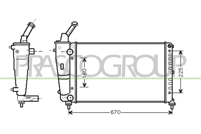 Image of PRASCO Engine radiator PRASCO LA001R008