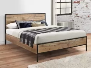 Image of Birlea Urban Rustic 4ft Small Double Wooden Double Bed Frame