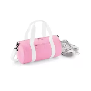 Image of Bagbase Mini Barrel Shoulder Bag (Pack of 2) (One Size) (Classic Pink/White)
