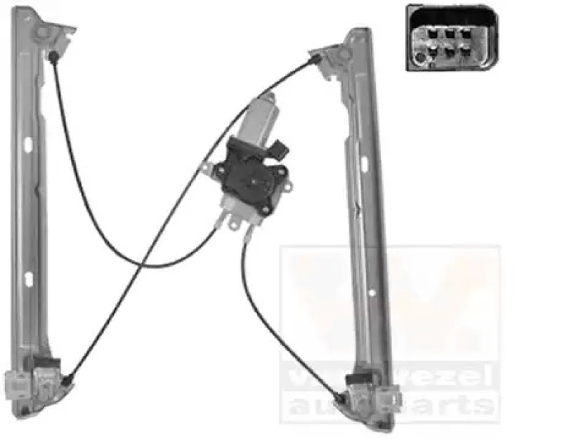 Image of VAN WEZEL 3080268 Window regulator Right Front, Operating Mode: Electric, with electric motor Window Winder (1561)