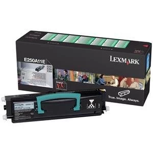 image of Lexmark E250A11E Black Laser Toner Ink Cartridge