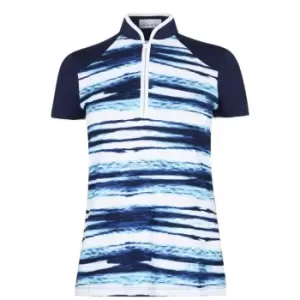 image of Callaway Water Ripple Polo Shirt Ladies - Blue