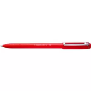 image of Pentel IZEE Ballpoint Pen Cap-Style 1.0mm Tip 0.5mm Line Red (Pack 12) BX460-B