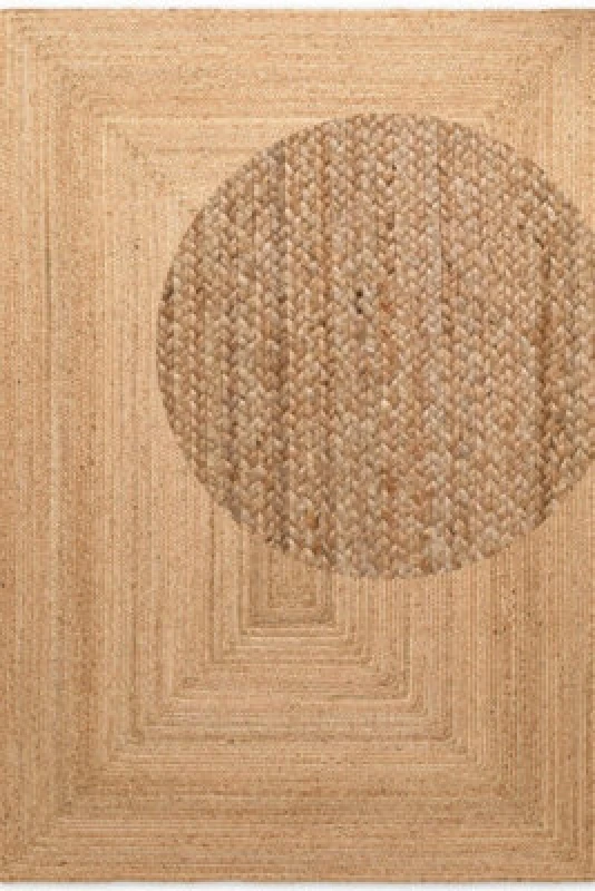 Image of The Rugs Sharmila Jute Rug Handwoven Reversible Natural Fibre Living Room In Camel