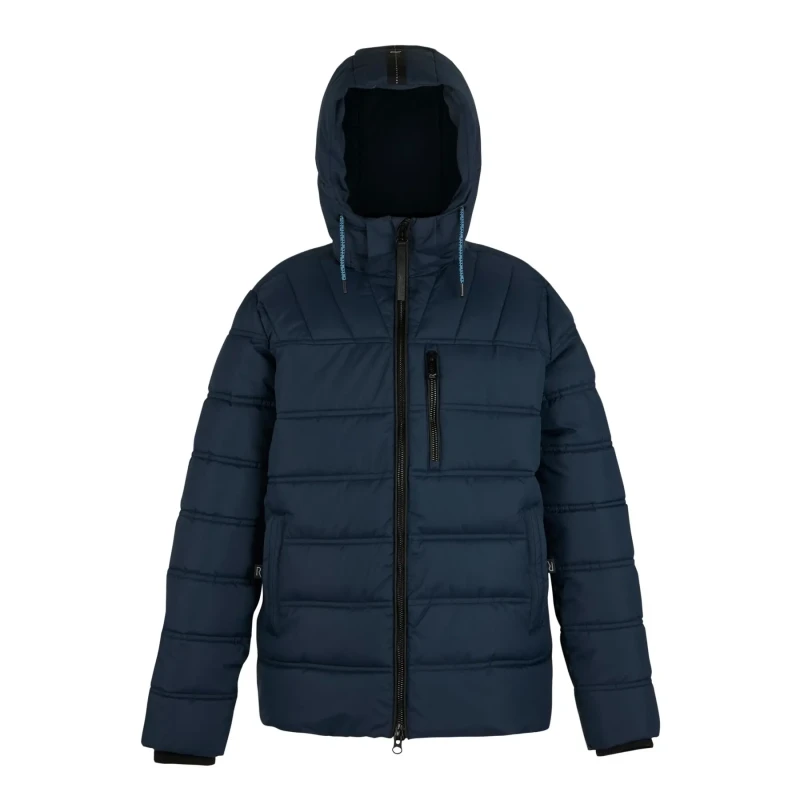 Image of Regatta Regatta Men Leeshaw Insulating Hooded Baffled Jacket in Navy Size: Medium Navy M Male 5063516098652