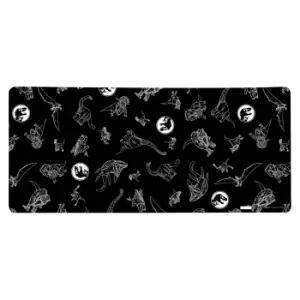Image of Jurassic Park Outline Dinosaurs Gaming Mouse Mat - Large