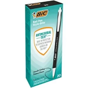 Image of BIC Ballpoint Pen Black Antimicrobial Pack of 20