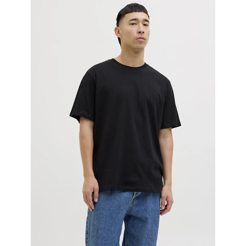 Image of jack & jones Pack of 3 T-Shirts with Short Sleeves White+White+Black Cotton S