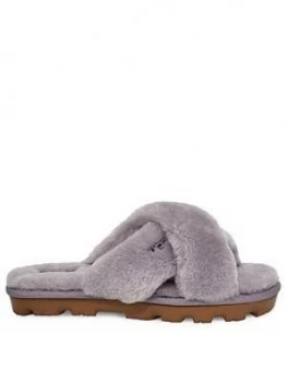 Image of Ugg Fuzzette Slipper - Light Grey